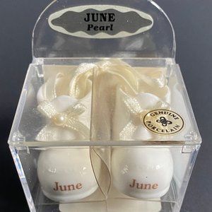 🎁 June Baby Porcelain Baby Booties Ornament